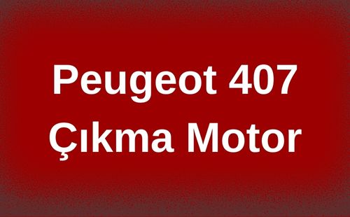 Peugeot 407 Çıkma Motor